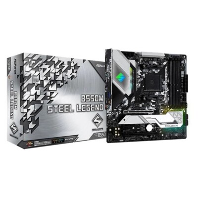 ASRock B550M Steel Legend MicroATX Motherboard AMD Ryzen 5000-3000