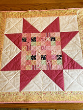 Handmade baby quilt 39 x 39 " Baby Blocks Star.
