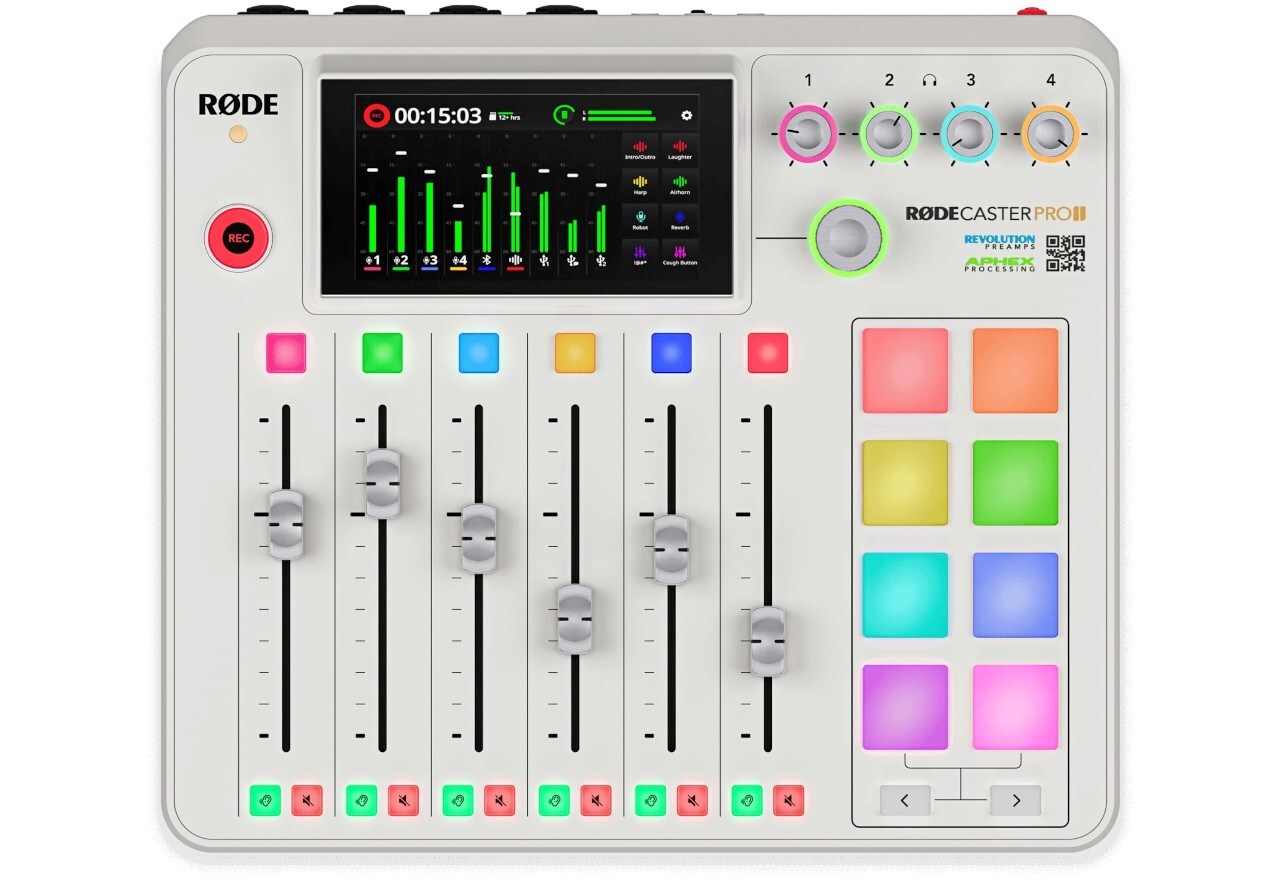 698813010691 RØDE RODECaster Pro II White - студия звукозаписи для подкастов, Вайсс РОДЕ