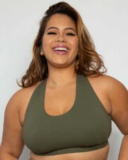 Curvy Couture OLIVE NIGHT Cotton Comfort Bralette, US XX-Large, NWOT