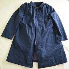 Indochino 54R 3XL Navy Blue Quilted Lined Duster Overcoat Trench Mens Coat