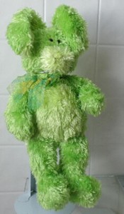 GUND Heads & Tales Bunny Rabbit Plush Stuffed Animal Toy Green w/ Brown Eyes 14"