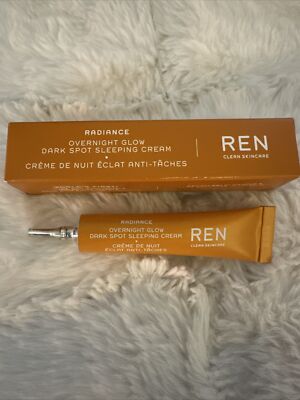 Ren Clean Skincare Radiance Overnight Glow Dark Spot Sleeping Cream 5ML NEW@