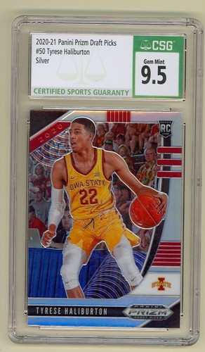 Tyrese Haliburton 2020 Donruss Panini Hoops Prizm Draft Silver Indiana Pacers - Picture 12 of 19