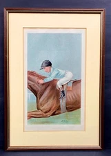 Johnny Reiff 1900 Vanity Fair original by SPY mount and framed Jockey Print 