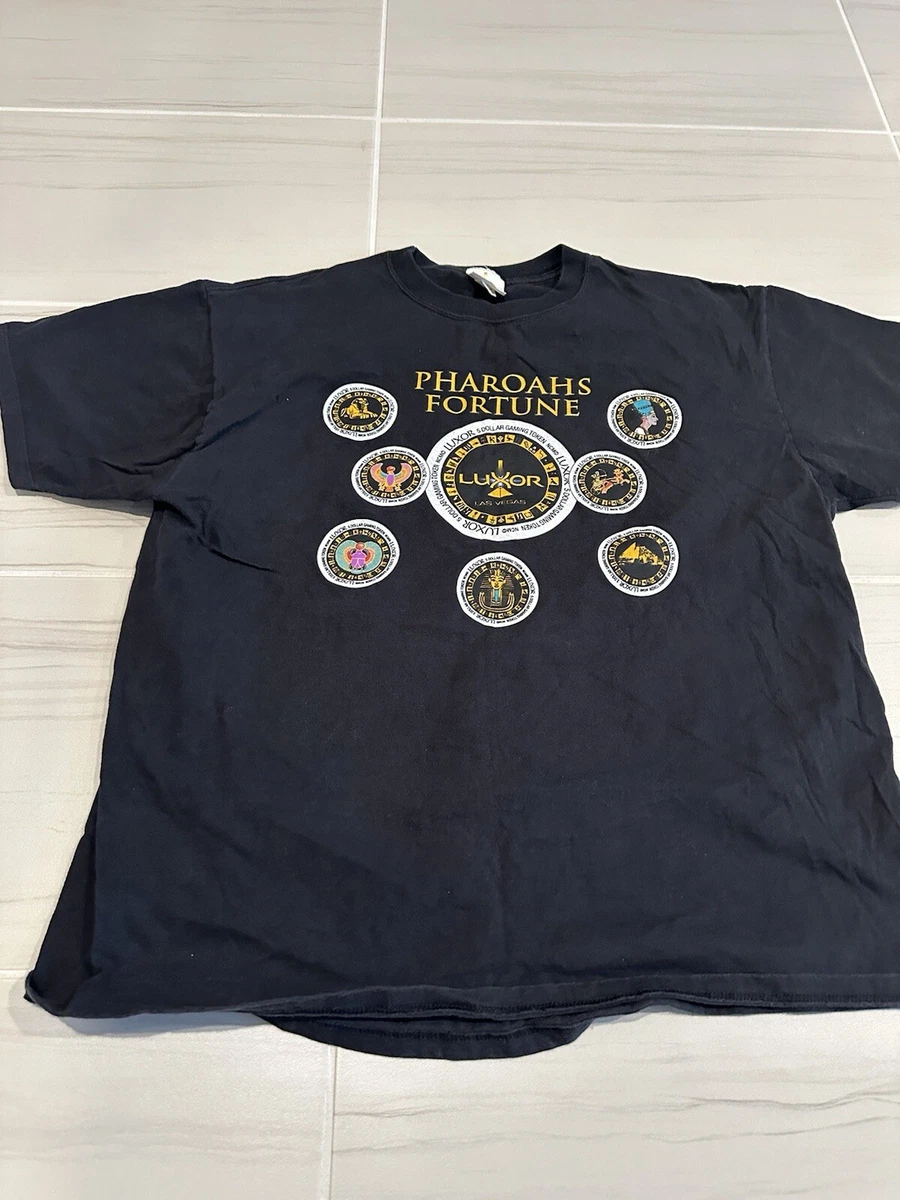 T-shirt Noir Luxor Las Vegas Imprimé Paillettes Or - Taille XXL, Style Années 90 USA