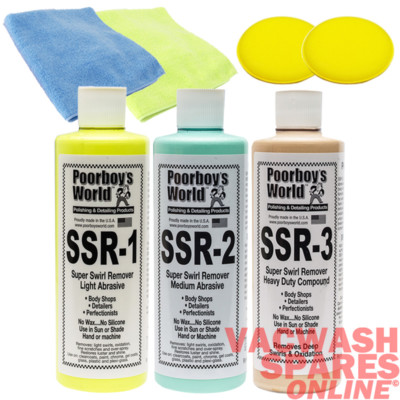 POORBOYS SUPER SWIRL REMOVER SSR 1 - 2 - 3 COMPLETE SWIRL REMOVER KIT - DETAIL
