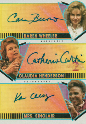 Stranger Things 2, Cara Buono / Curtin / Ceesay Triple Autogrammkarte #04/10