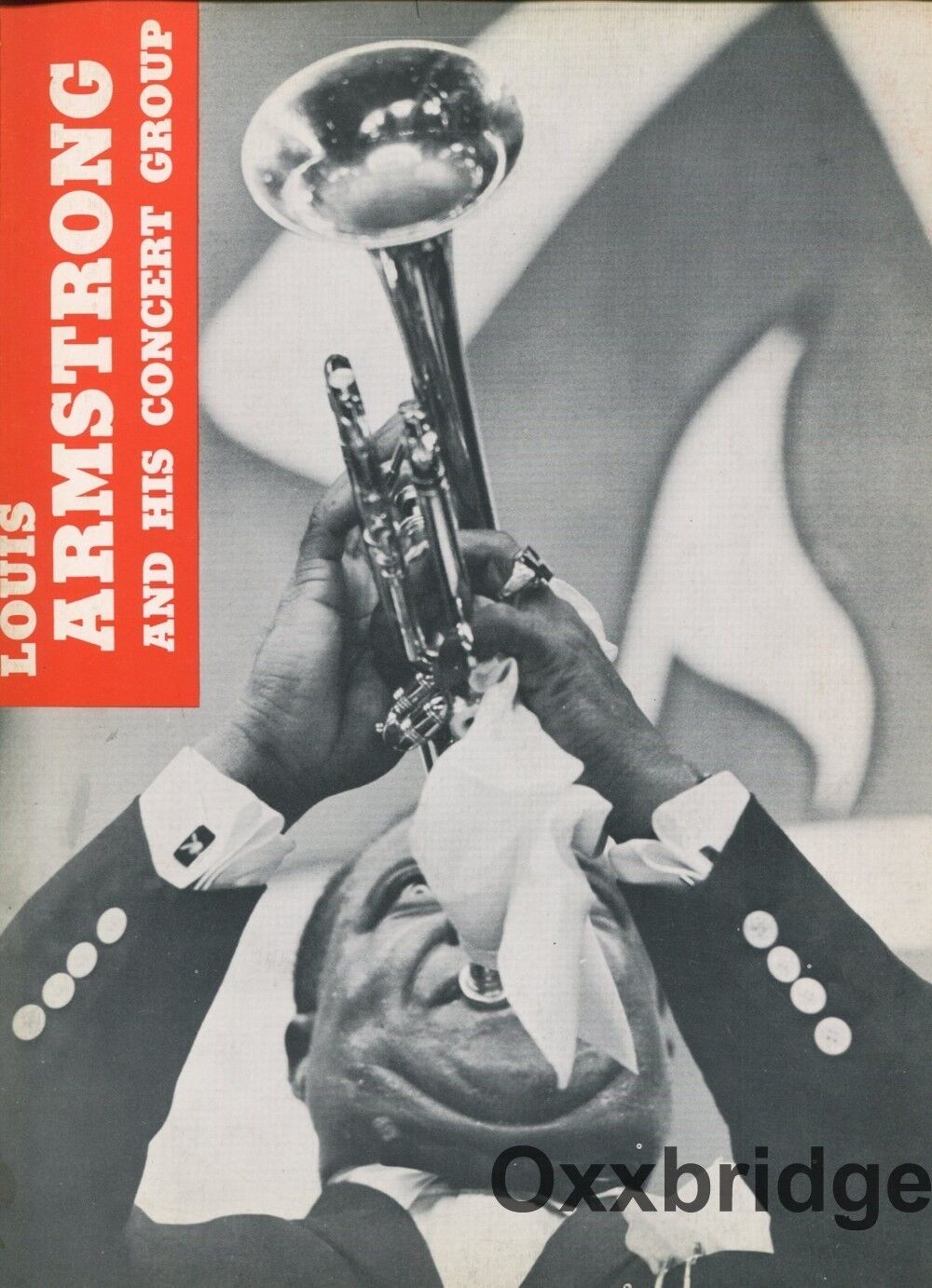 Very popular LOUIS ARMSTRONG Indianapolis Mall 1950's Jazz Concert Bebop Trump Program ORIGINAL