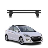 Menabo DachträGer GrundtäGer FüR Hyundai I30 2011-2015 50Kg Alu Schwarz 2 Tlg