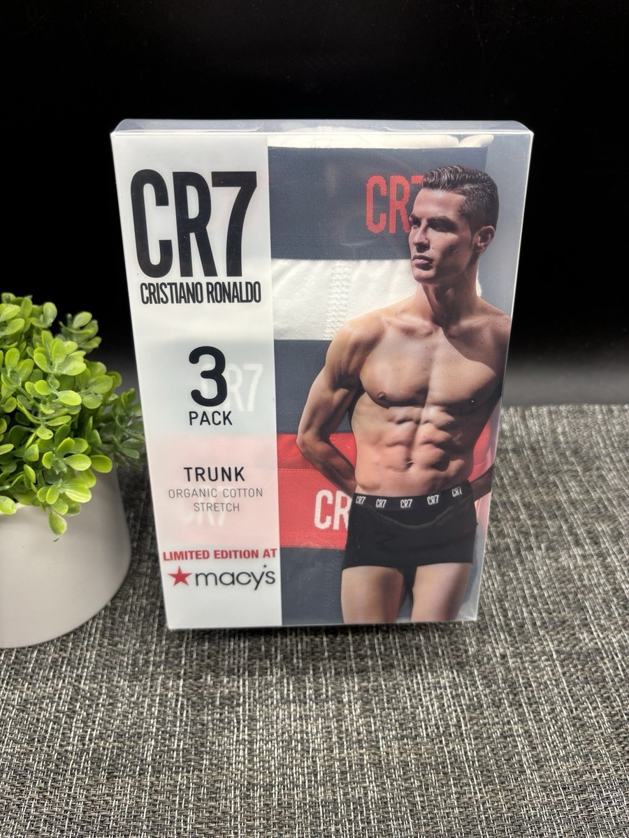 CR7 Underwear – Confezione 3 Boxer Uomo In Cotone Biologico Traspirante, Vestibilità Comoda, Vita Morbida, Colori Assortiti