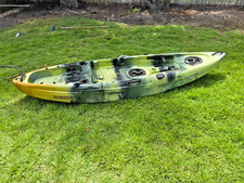 Vibe Yellowfin 100 10' Fishing Kayak Moss Camo Hero Seat Paddle Local Pickup