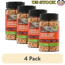 High Protein Freeze-Dried Mealworms 1.6 oz Natural Treats Reptiles Birds Fish US