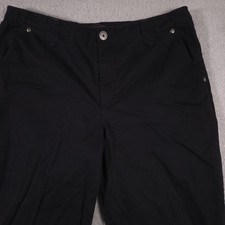 Gloria Vanderbilt Ladies’ Pull-On Tapered Pant - High Rise Elastic Waist (Black Rinse, Size 14)