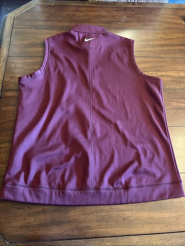 Nike Golf Men's Sleeveless 1/4 Zip Pullover Performance Vest Maroon Fleece NWOT - Picture 7 of 7