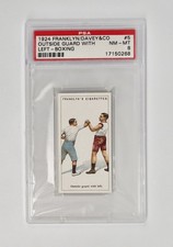 PSA 8 GRADED VINTAGE TOBACCO CARD 1924 Franklyn Davey Boxing MOVE OUTSIDE GUARD 