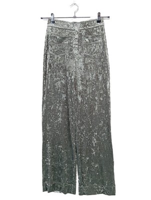 HALARA Stoffhose Damen Hose Gr. DE 36 silberfarben Casual-Look