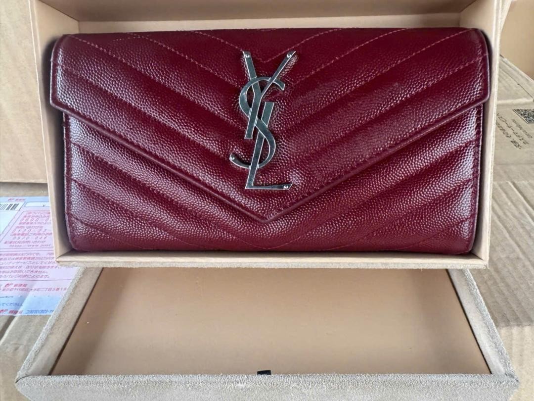 SAINT LAURENT Pochette YSL ottime condizioni colore bordeaux autentico