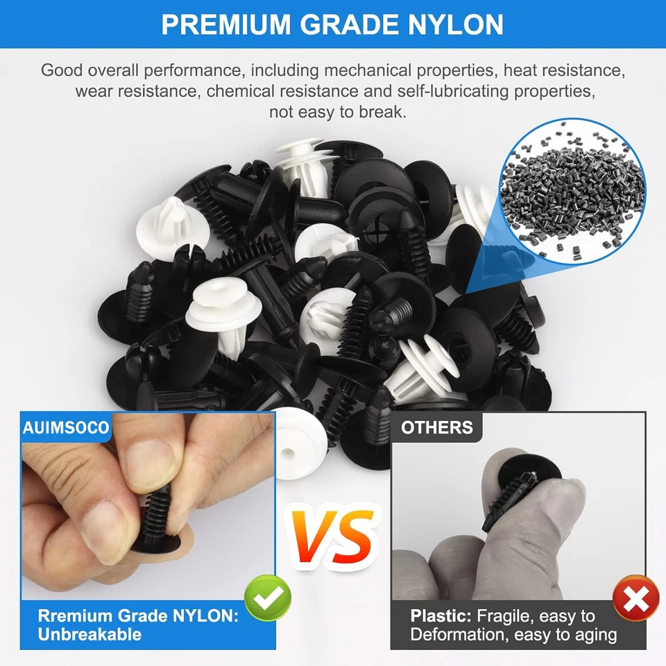 100 шт., бокс-сет для бампера крыла Dodge Car, вкладыш, нажимной фиксатор, зажимы, крепеж - Изображение 2 из 4