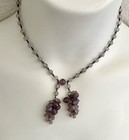 Vintage CORO Amethyst Pale Purple Cluster Drop Silver Chain 15” Necklace, Unique — photo 4
