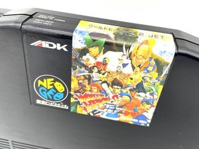 Neo Geo AES  World Heroes 2 JET ROM Cartridge ADK Tested from JAPAN Excellent