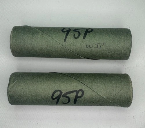 1995 P Roosevelt Dime Two Roll Lot BWR 50 Coins 10c 2-Rolls Uncirculated Coins