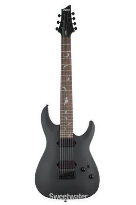 Schecter Damien-7 SBK Electric Guitar - Satin Black