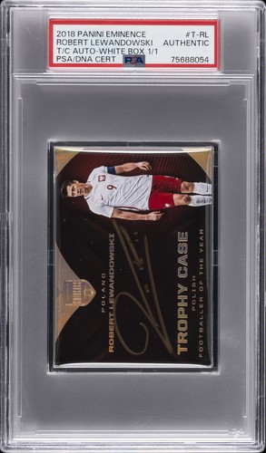 2018 GOLD-WHITE BOX 1/1 ROBERT LEWANDOWSKI 1/1 PSA AUTHENTIC AUTO AUTHENTIC