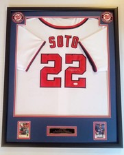 Signed Juan Soto Washington Nationals Display Framed Baseball Jersey COA