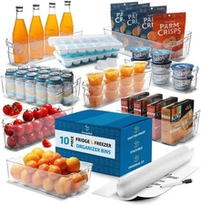 Fridge Organizer - 10 Pieces refrigerator organizer bins - Pantry Organizatio...