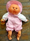 Vintage Uneeda Cabbage Patch Preemie Doll Blue Eyes (90s) RARE! W/Binky & Hat