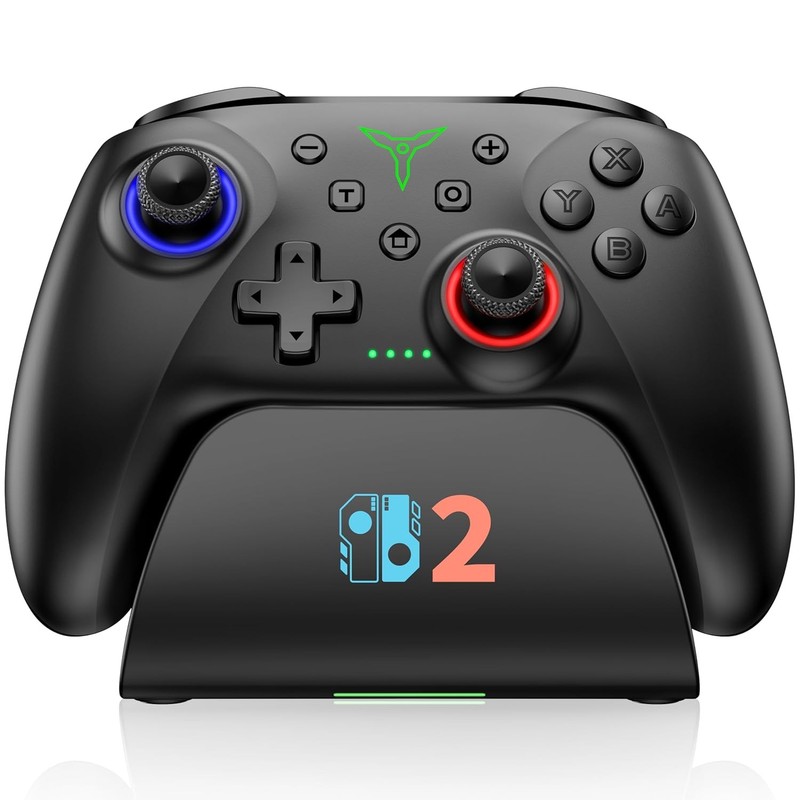 PC Controller Wireless RGB Light,Gaming Controller Windows PC/Switch/Switch2