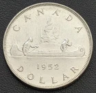 1952 NWL Silver Dollar Canada ***No Water Lines Variety*** Great Condition