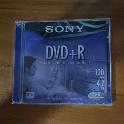 Sony DVD+R 4.7GB 4x 120min Recordable Disc Jewel Case DPR47L2
