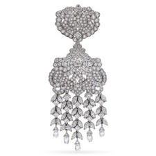 Vintage White Gold 7.75ct Diamond Pendant