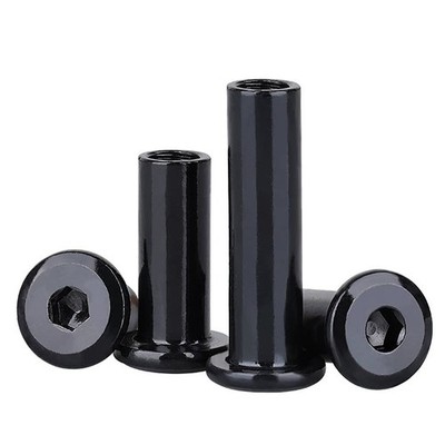 M2-M10 CAP NUTS FLAT HEAD ALLEN KEY A2 STAINLESS STEEL BLACK For FURNITURE BOLT