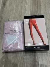 Ann Summers Red Wet PVC Look Leggings Size XL (20-22)