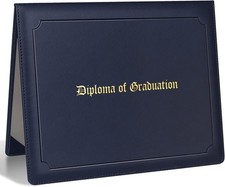 SUNEE Imprinted Diploma Cover 8.5''X 11'' Leatherette Padded Diploma Holder Grad
