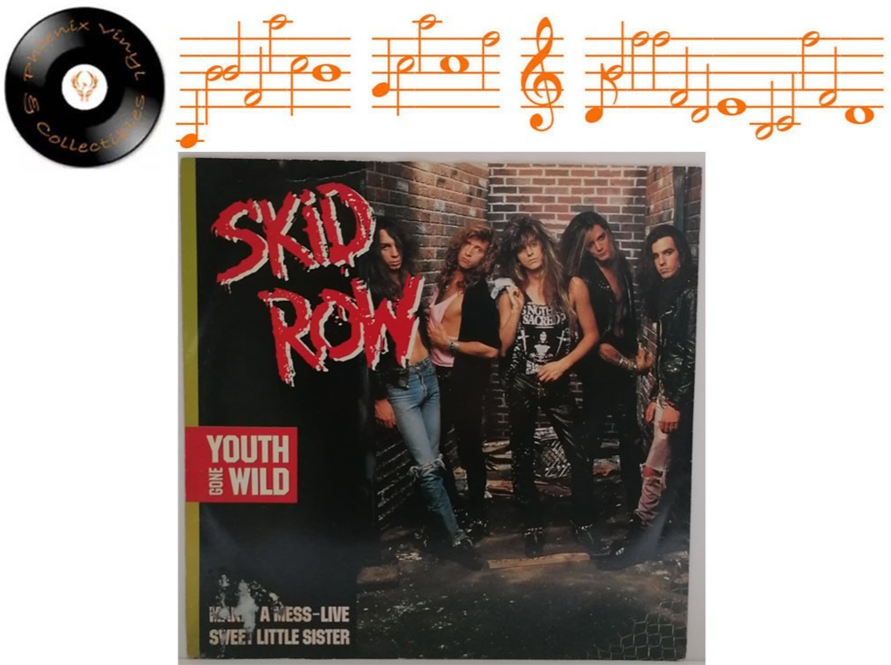 Skid Row Youth Gone Wild 12"" Single A1 B1 Pressing - VG