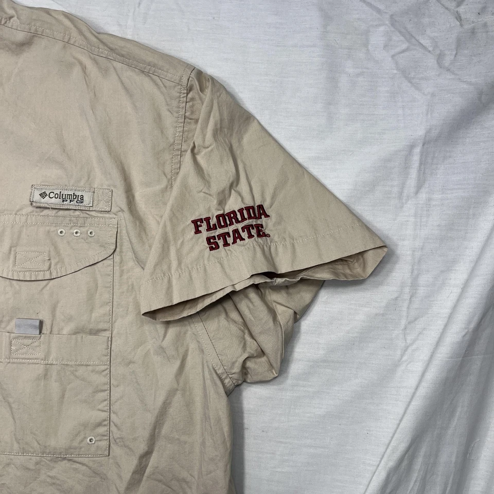 Camisa Florida State Seminoles Manga Corta Para Hombre 3XL Alta NCAA Fútbol Pesca Foto 3 de 4