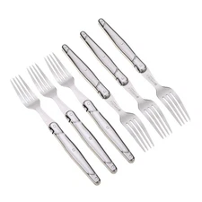 Forks Set of 6 Light Premium Dishwasher Safe Stainless Steel Flatware Silverw...