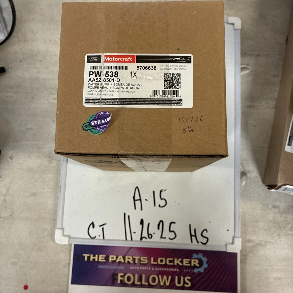 Bomba de agua del motor PW-538 Motorcraft / Ford AA5Z8501D piezas originales Ford Foto 2 de 4
