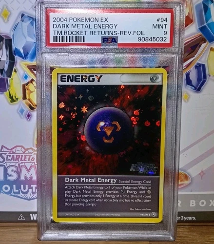 PSA 9 Dark Metal Energy 94/19 Reverse Holo Stamp Ex Team Rocket Returns Vintage