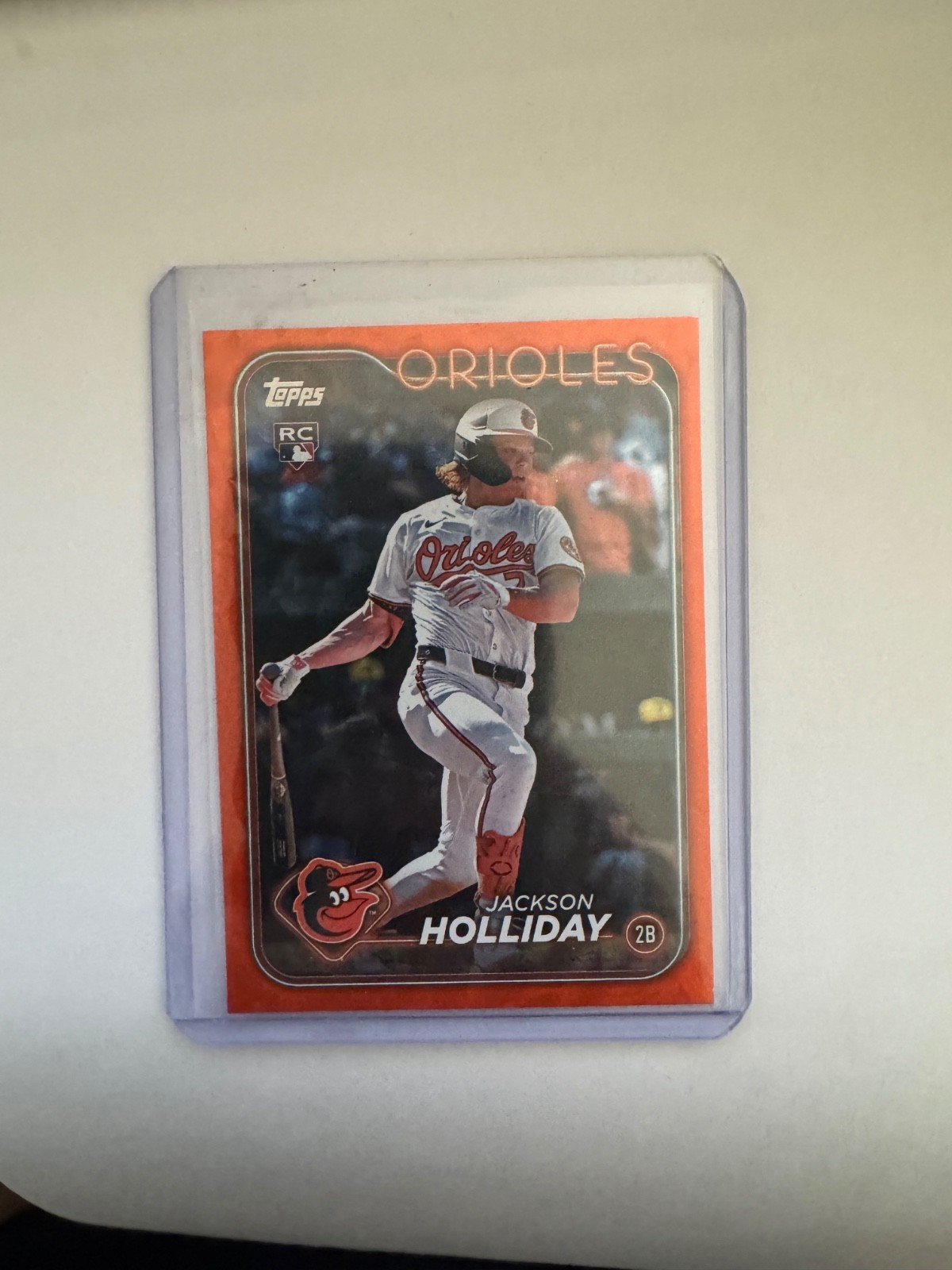 2024 Topps Update Series - Jackson Holliday #US50 Orange Crackle Foilboard /299