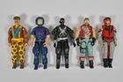 LOT of 4 Vtg 1980's GI Joe Figures 3.75" Snake Eyes Crazy Legs Monkeywrench
