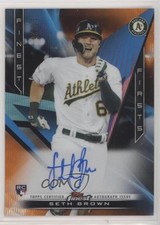 2020 Topps Finest Firsts Orange Wave Refractor 17/25 Seth Brown Auto 0a4s