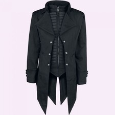 Men's Victorian Gothic Tailcoat Steampunk Black Alternative Jacket