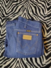 Vintage Y2K Wrangler Jeans Mens 33x36 Blue Premium 13MWZ Cowboy Cut Denim Starch