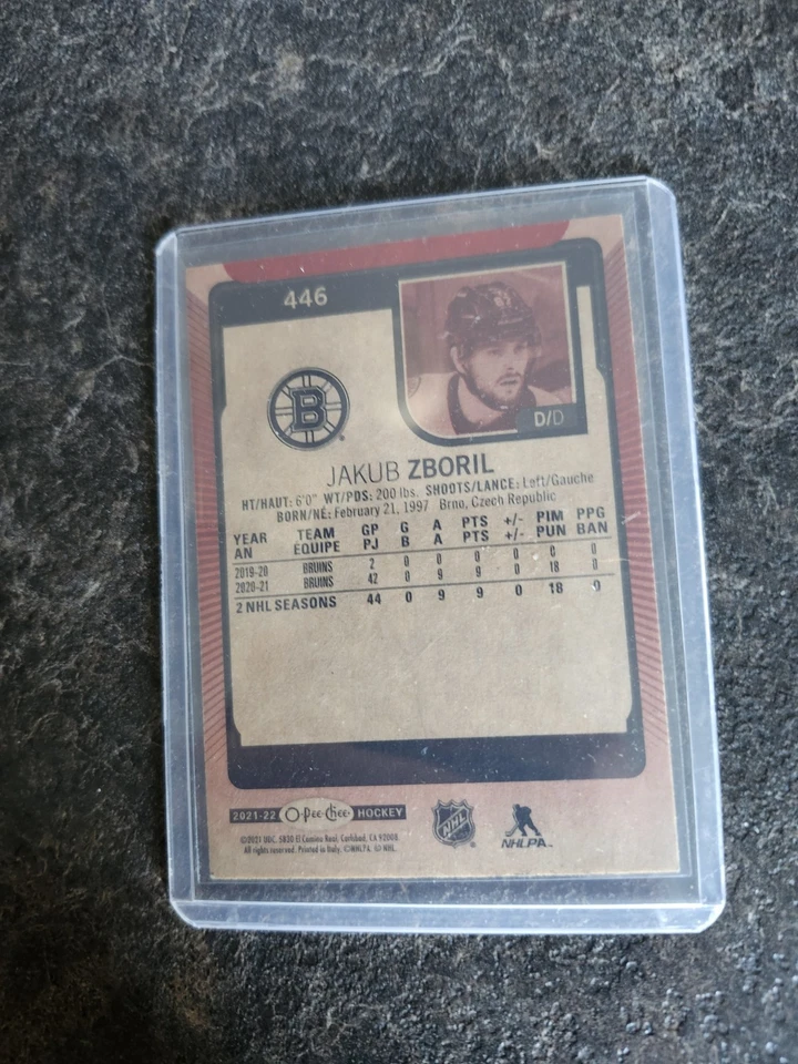 2021-22 O-Pee-Chee Red Border Jakob Zboril Card# 446 - Image 2 of 2