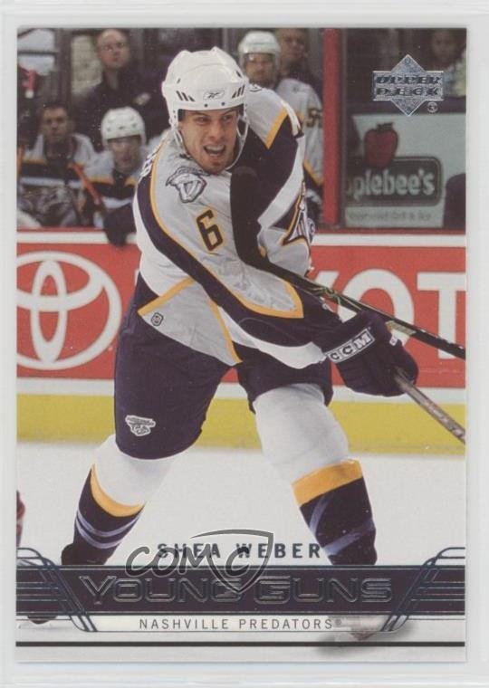 2006-07 Upper Deck Young Guns Shea Weber #222 HOF v6g